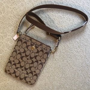 Coach Crossbody Fabric and Leather Bag